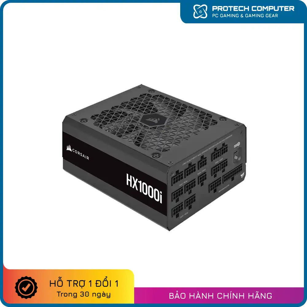 Nguồn máy tính Corsair HX1000i - 80 Plus Platinum - Full Modular (1000W)